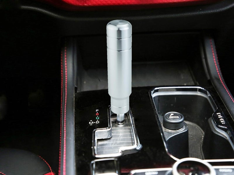 Abfer Metal Heavy Shift Knob, 5" Aluminum Alloy Weighted Gear Lever Stick Shifter Handle Fit Most Automatic Manual Vehicle (Silver) - Image 2